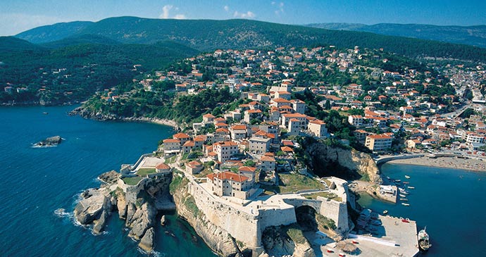 Aerial view Ulcinj Montenegro